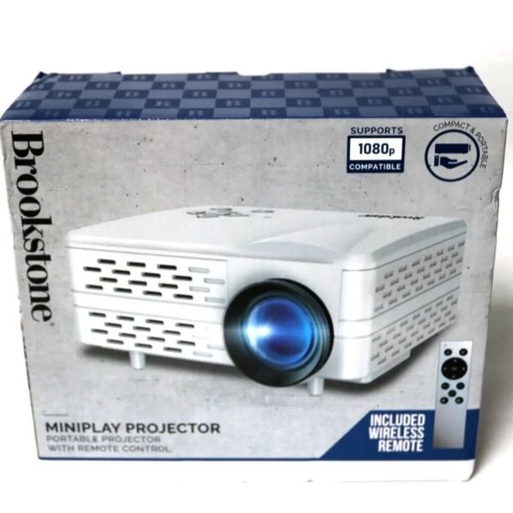 Brookstone MiniPlay Portable Projector w/Remote Control - Picture 2 of 7